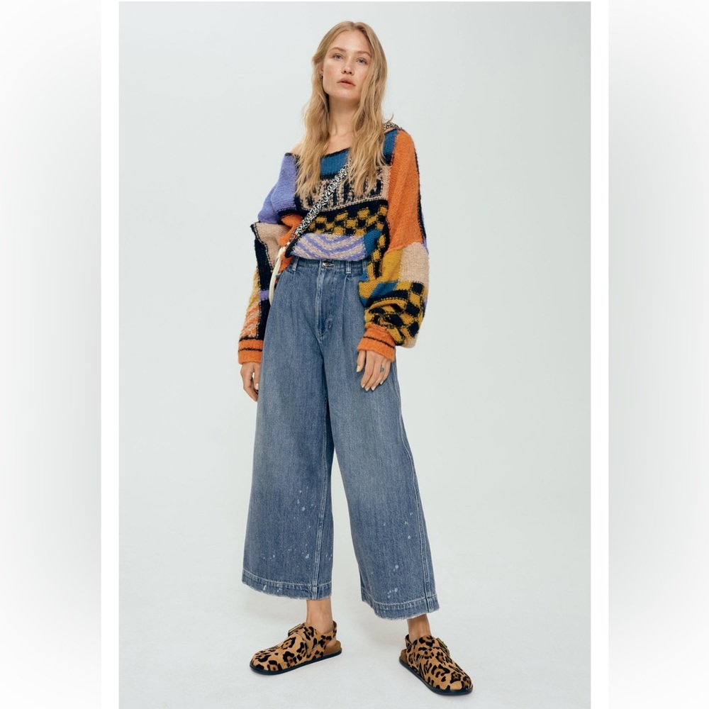 Free People We the Free Women’s East Coast Wide Leg Trousers Jean
